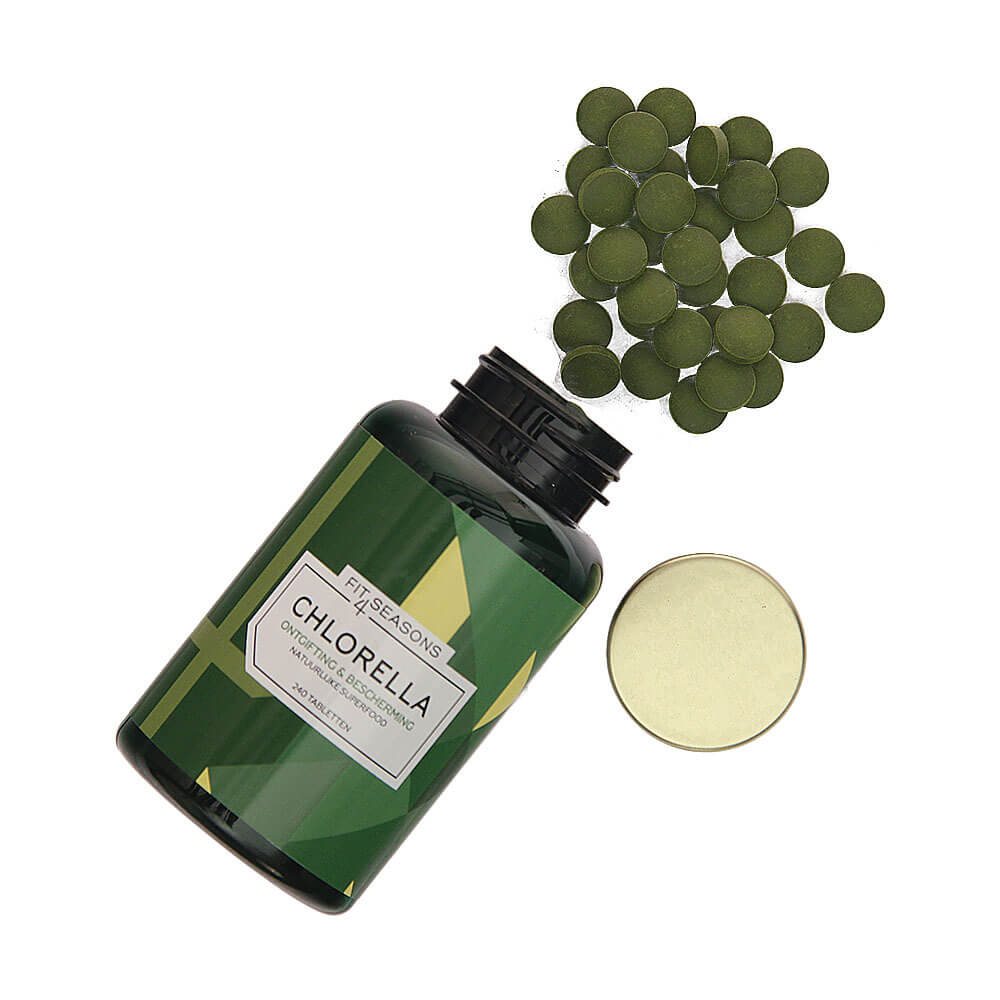 Verpakking chlorella tabletten – voedingssupplement