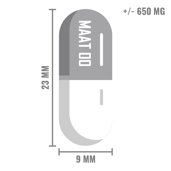 Lege capsules maat 00 transparant – gelatine ca. 650 mg, 23x9 mm