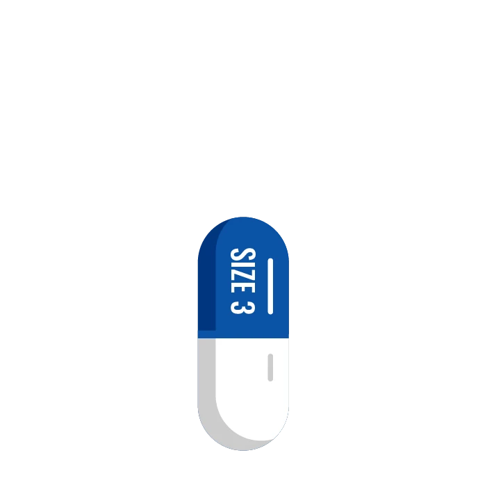 Capsule maat 3, medium grootte voor het vullen van voedingssupplementen en poeders