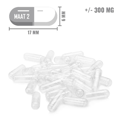 Lege Capsules Transparant Maat 2