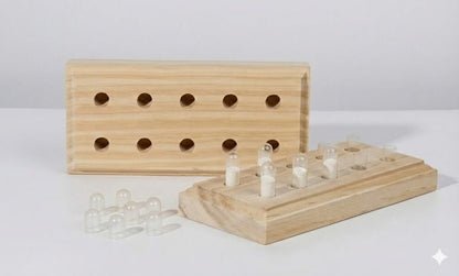 Capsulehouder hout voor lege capsules maat 0 en 1