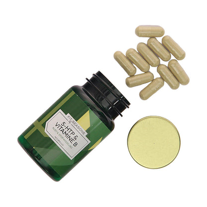 Verpakking 5-HTP vitamine B capsules Fit4Seasons