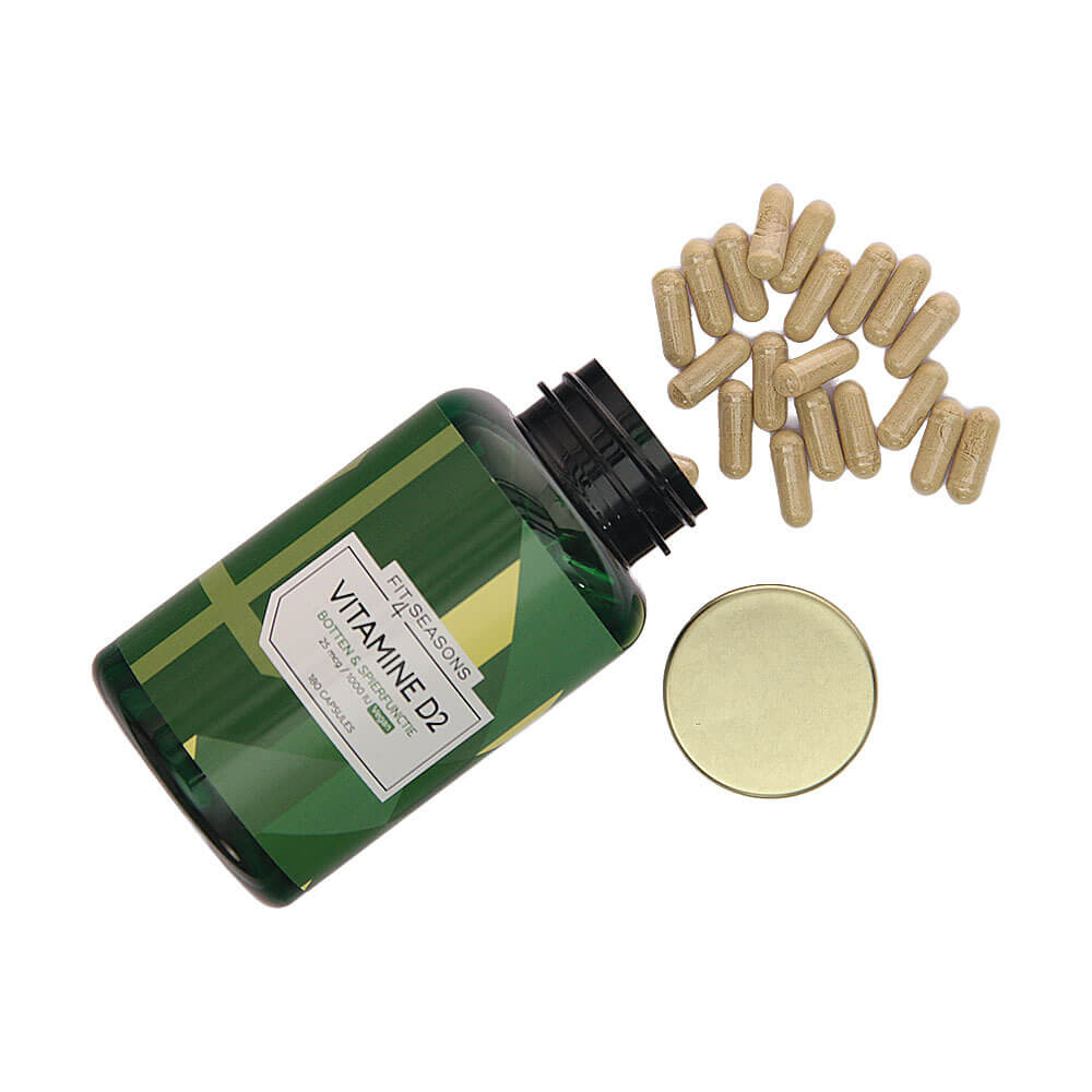 Vitamine D2 capsules vegan supplement detail