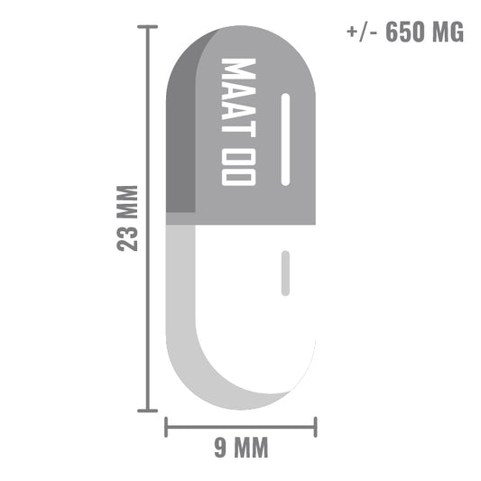 Lege capsules maat 00 transparant – gelatine ca. 650 mg, 23x9 mm