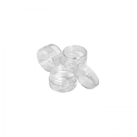 Mini crèmepotjes 5ml met schroefdeksel, ideaal als reis potjes voor samples of make-up.